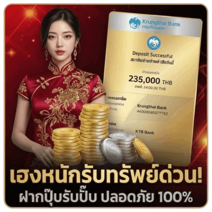 ฝากปุ๊บรับปั๊บ ปลอดภัย 100%